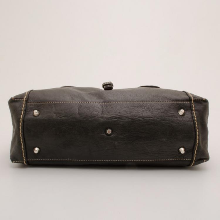 Pre Owned Chloe Brown Medium Edith Satchel