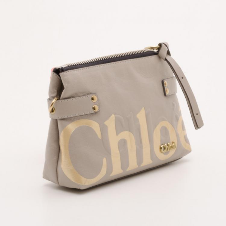 Pre Owned Chloe Logo Crossbody Bag