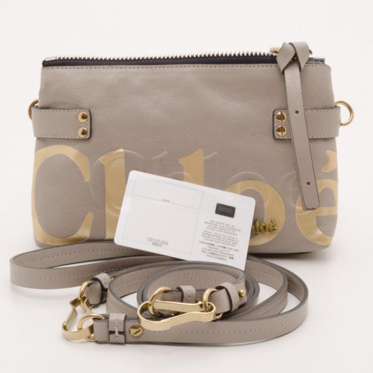 Pre Owned Chloe Logo Crossbody Bag