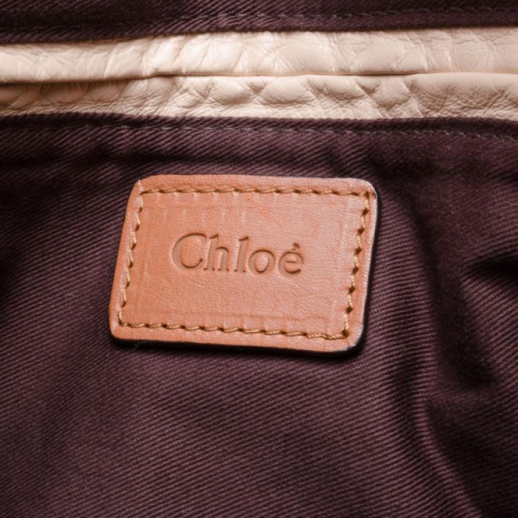 Pre Owned Chloe Tan Leather Paraty Limited Edition