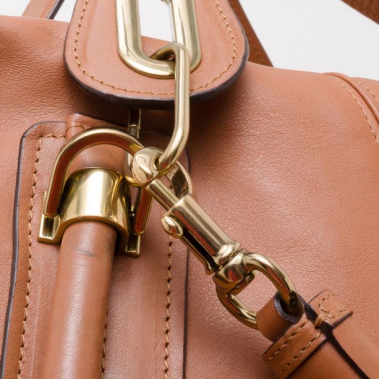 Pre Owned Chloe Tan Leather Paraty Limited Edition