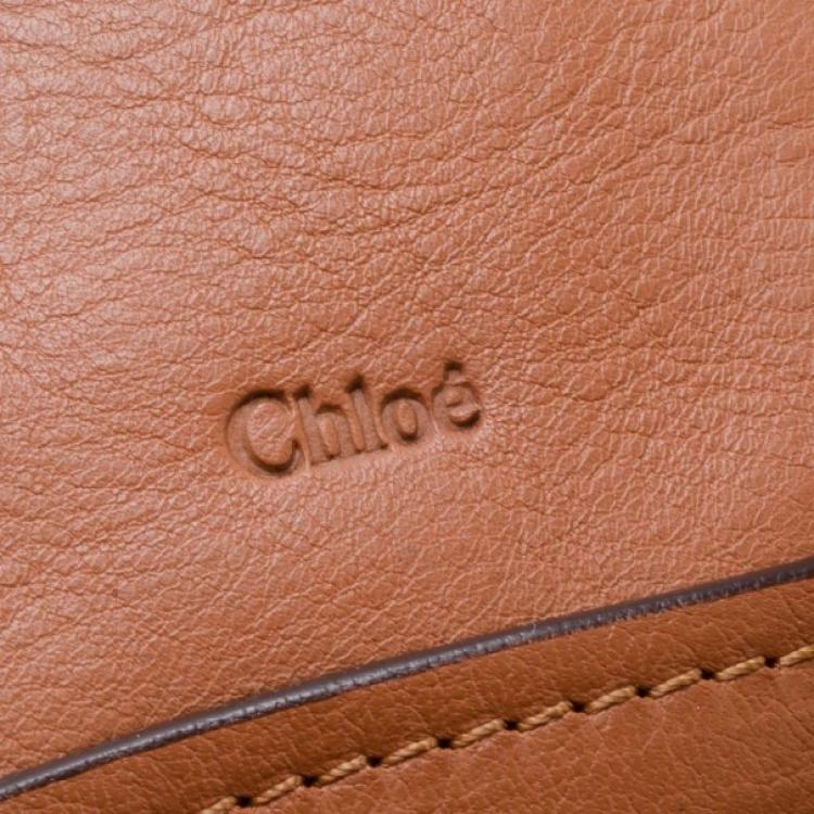 Pre Owned Chloe Tan Leather Paraty Limited Edition