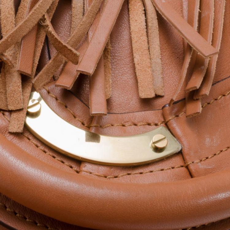 Pre Owned Chloe Tan Leather Paraty Limited Edition