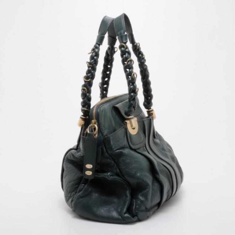 Pre Owned Chloe Forest Green Large Heloise Tote