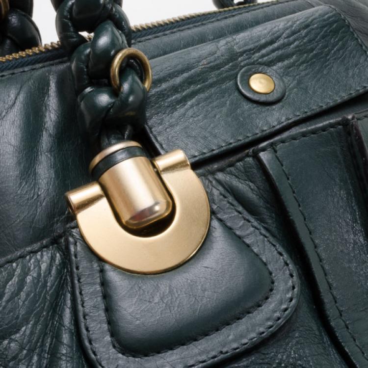 Pre Owned Chloe Forest Green Large Heloise Tote