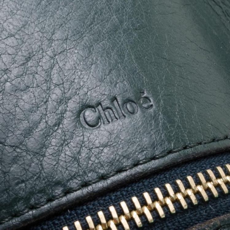 Pre Owned Chloe Forest Green Large Heloise Tote