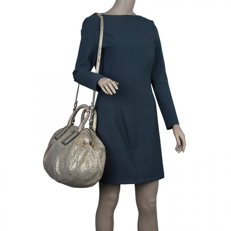 Pre Owned Chloe Metallic Gold Leather Ethel Satchel