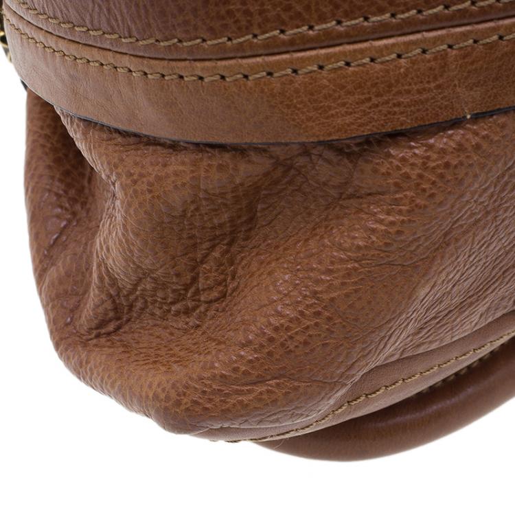 Pre Owned Chloe Brown Leather Medium Paraty Handbag