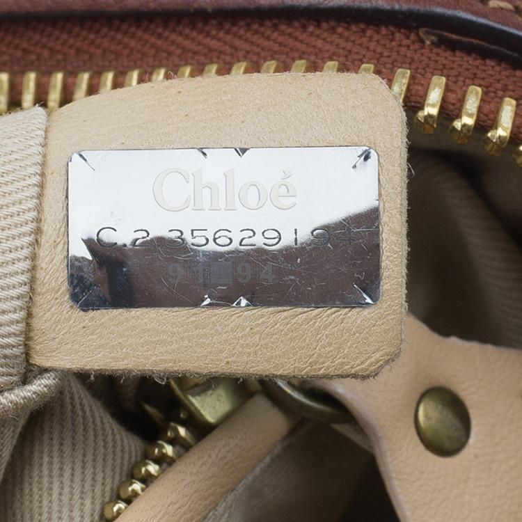Pre Owned Chloe Brown Leather Medium Paraty Handbag