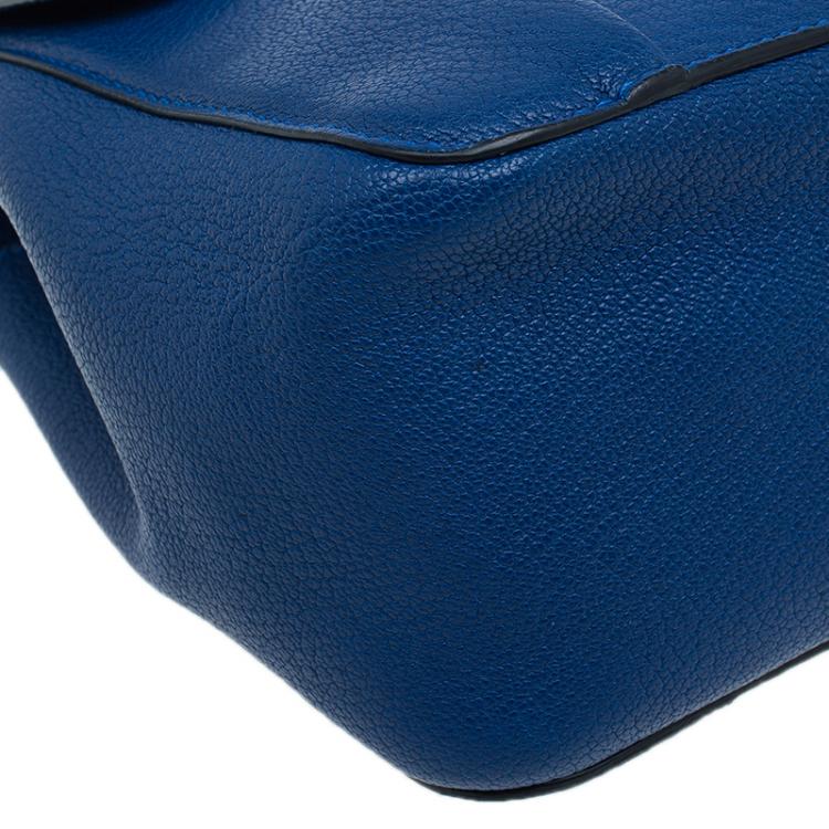 Pre Owned Chloe Blue Leather Large Elsie Shoulder Bag