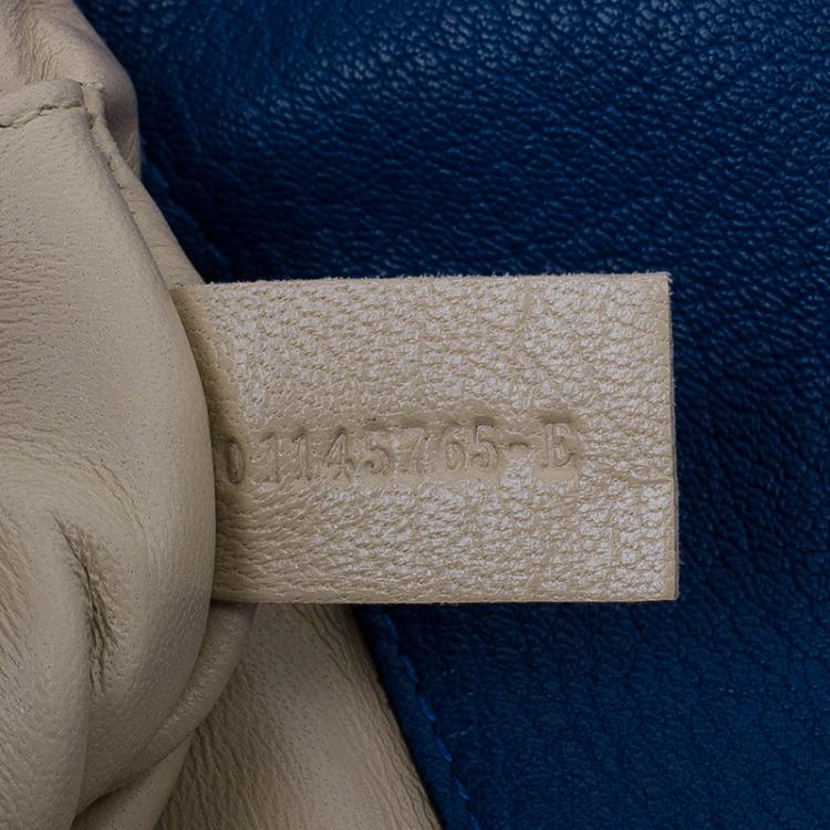 Pre Owned Chloe Blue Leather Large Elsie Shoulder Bag