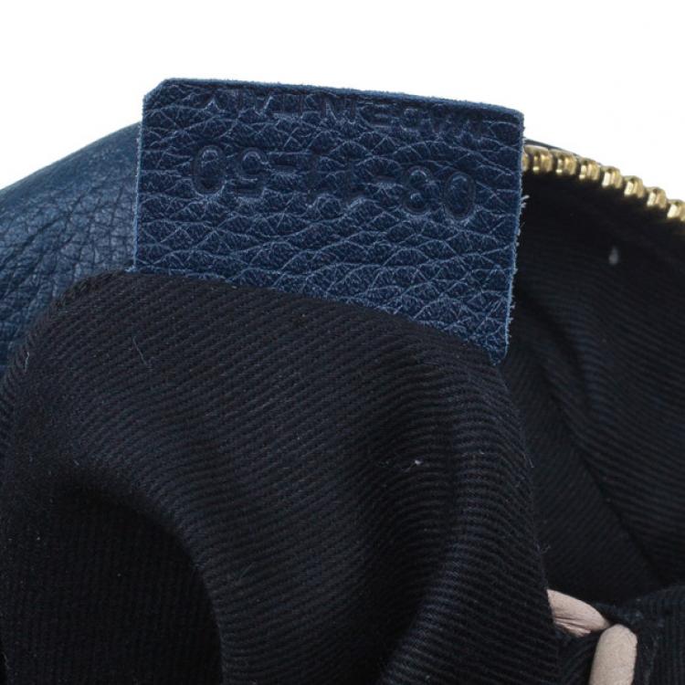 Pre Owned Chloe Blue Leather Medium Paraty Handbag