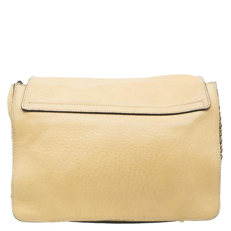 Pre Owned Chloe Yellow Leather Medium Sally Shoulder Bag