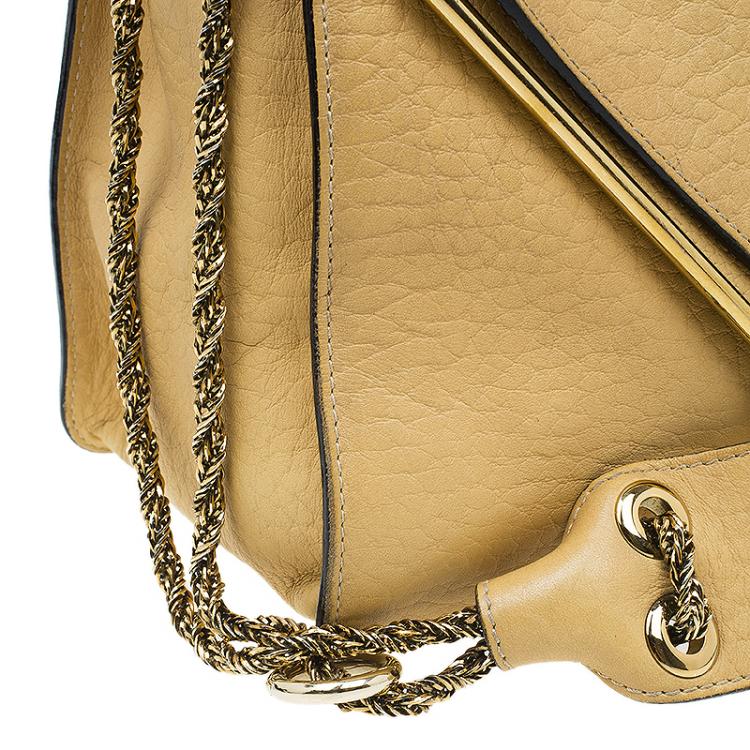 Pre Owned Chloe Yellow Leather Medium Sally Shoulder Bag