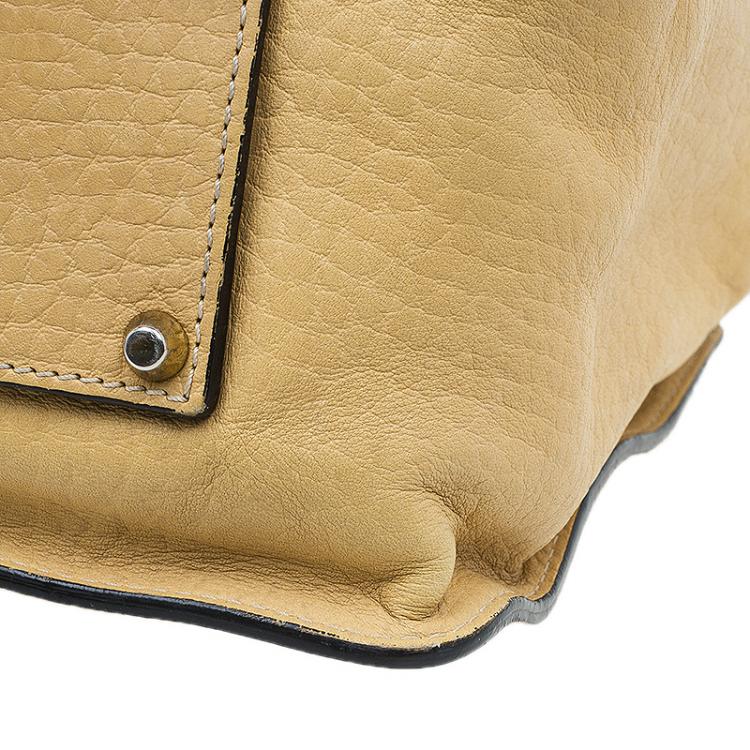 Pre Owned Chloe Yellow Leather Medium Sally Shoulder Bag