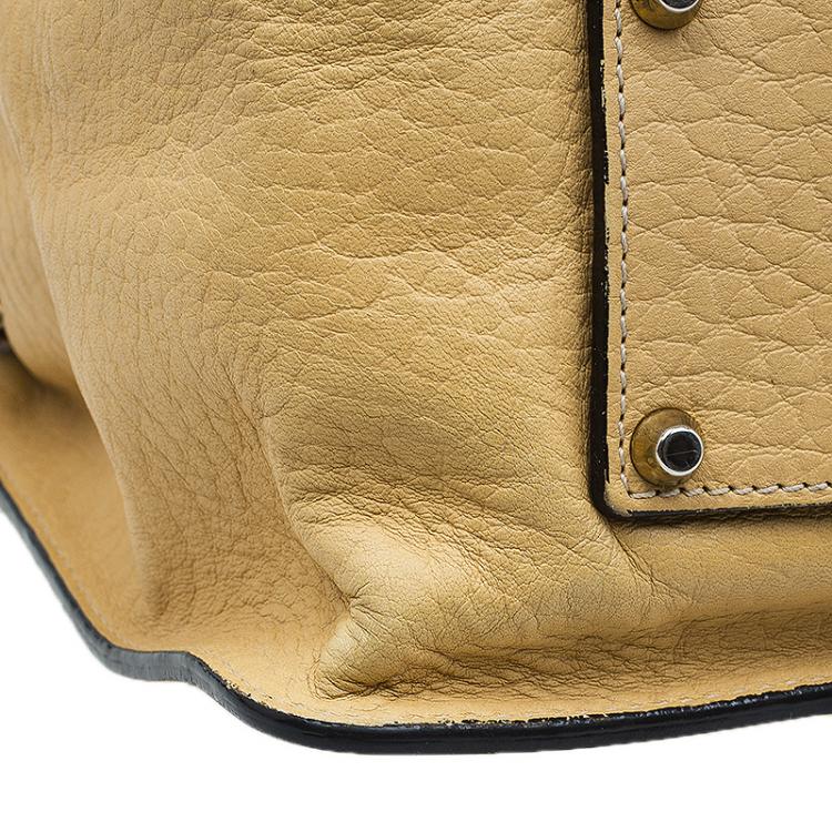 Pre Owned Chloe Yellow Leather Medium Sally Shoulder Bag