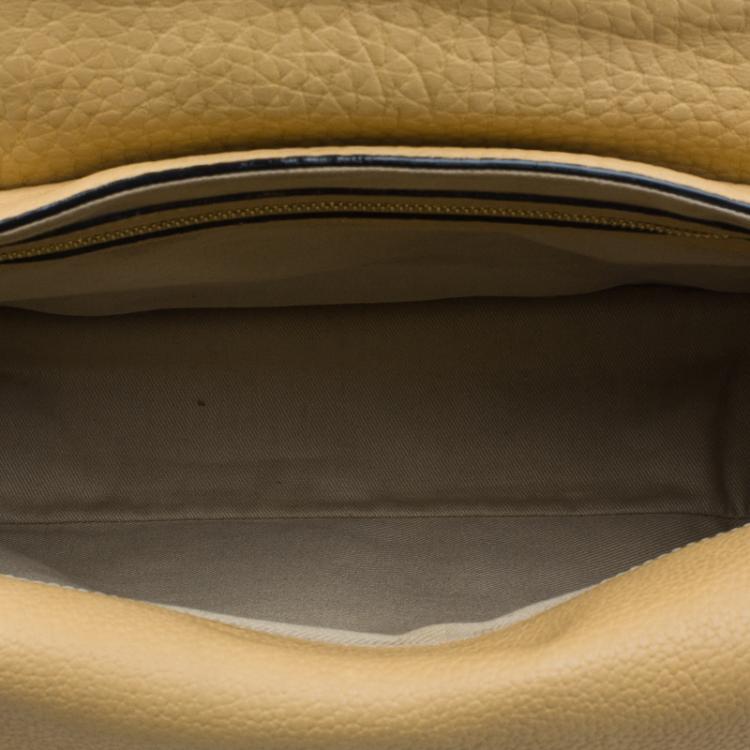 Pre Owned Chloe Yellow Leather Medium Sally Shoulder Bag