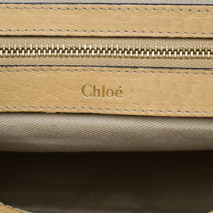 Pre Owned Chloe Yellow Leather Medium Sally Shoulder Bag