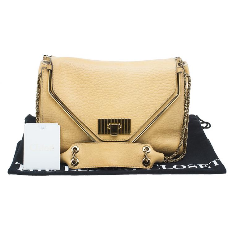 Pre Owned Chloe Yellow Leather Medium Sally Shoulder Bag