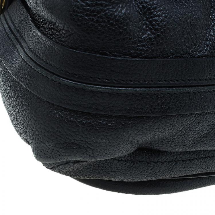 Pre Owned Chloe Black Leather Large Paraty Shoulder Bag