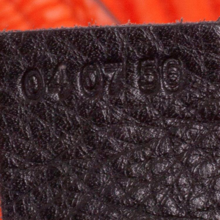 Pre Owned Chloe Orange Patent Leather 'Heloise' Quilted Tote