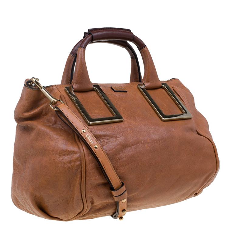 Pre Owned Chloe Brown Leather Medium Ethel Satchel
