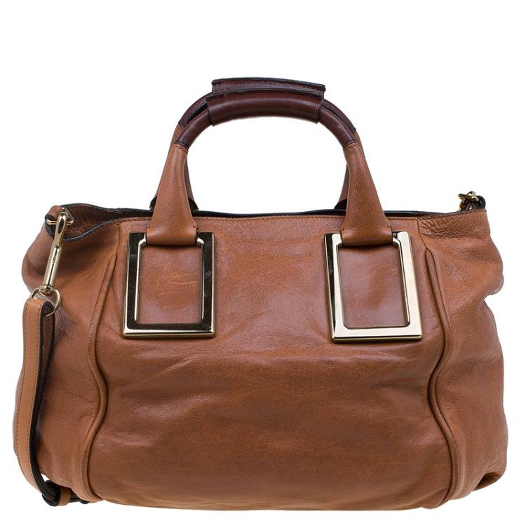 Pre Owned Chloe Brown Leather Medium Ethel Satchel