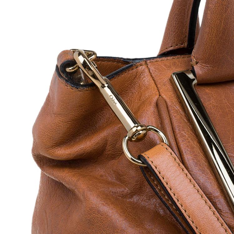 Pre Owned Chloe Brown Leather Medium Ethel Satchel