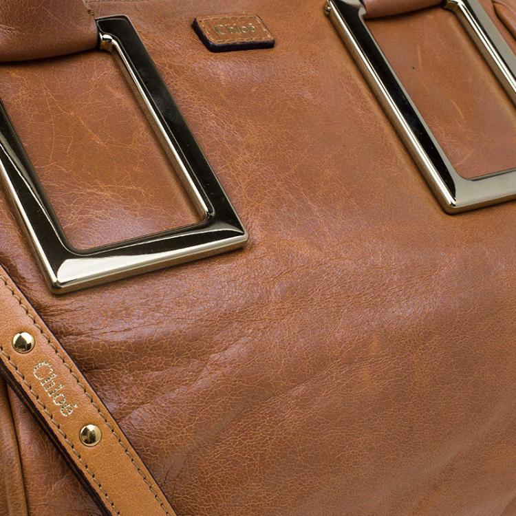 Pre Owned Chloe Brown Leather Medium Ethel Satchel