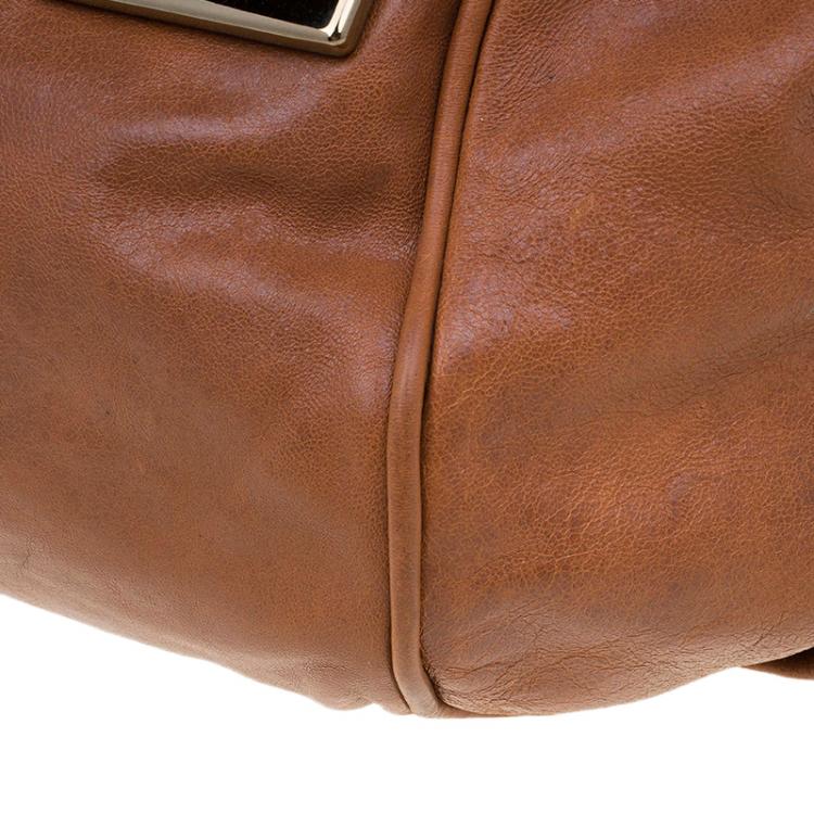 Pre Owned Chloe Brown Leather Medium Ethel Satchel