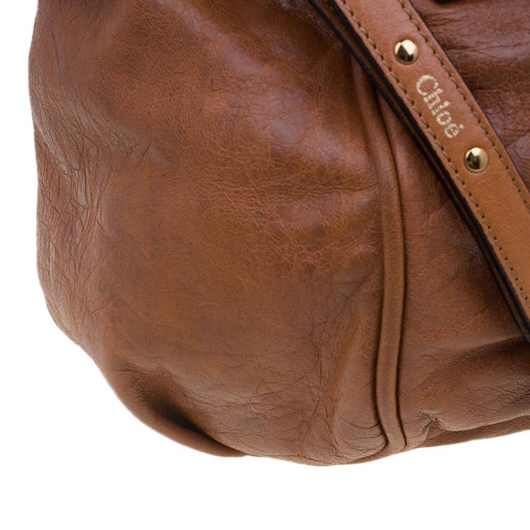 Pre Owned Chloe Brown Leather Medium Ethel Satchel