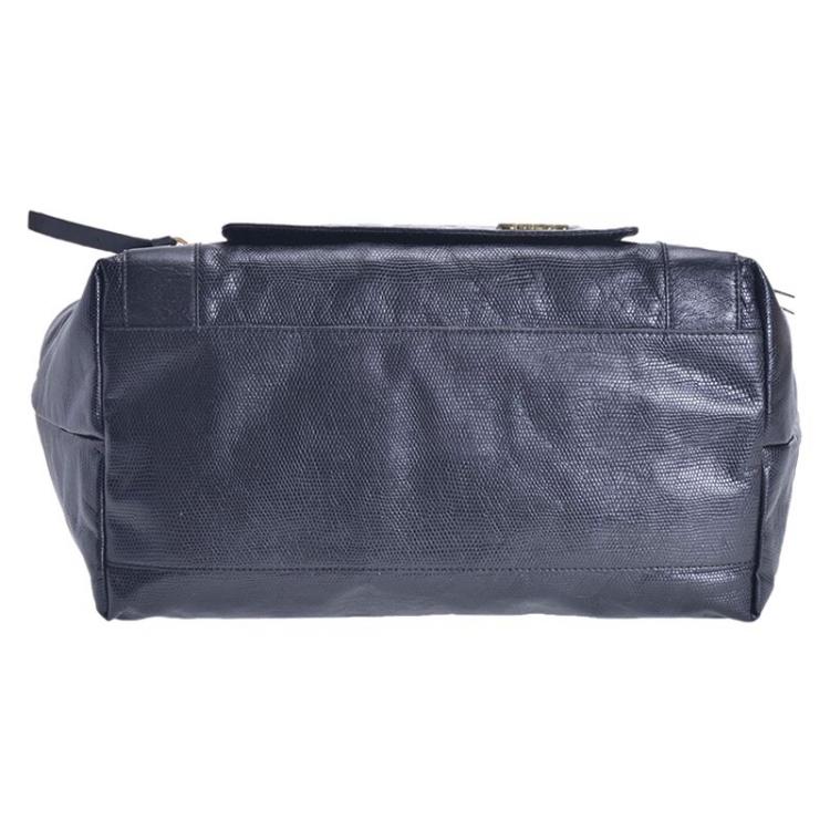 Pre Owned Chloe Black Leather Eclipse Tote Bag