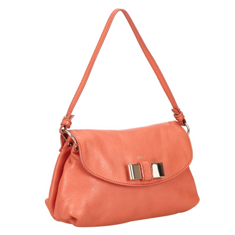مملوكة مسبقًا Chloe Pink Leather Lily Shoulder Bag