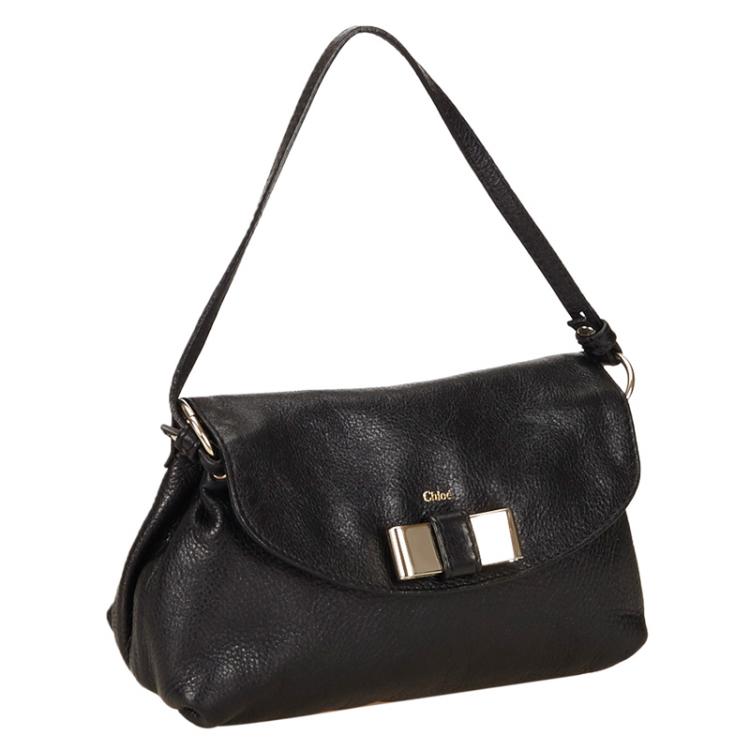 Pre Owned Chloe Black Leather Lily Shoulder Bag