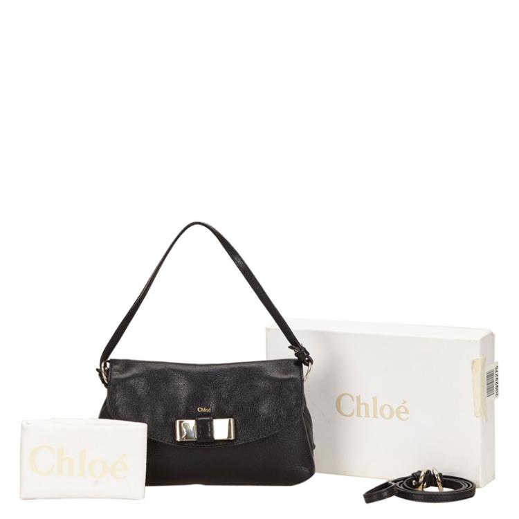 Pre Owned Chloe Black Leather Lily Shoulder Bag