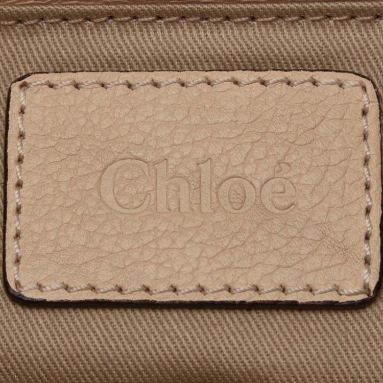 Pre Owned Chloe Beige Leather Paraty Tote