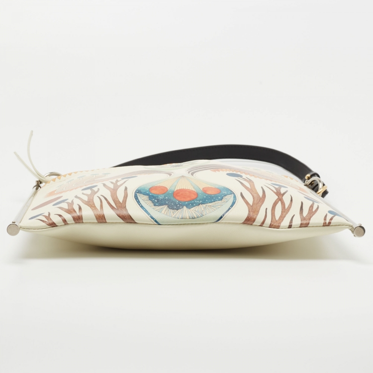 Pre Owned Chloe Multicolor Animal Print Leather Medium Roy Clutch Bag
