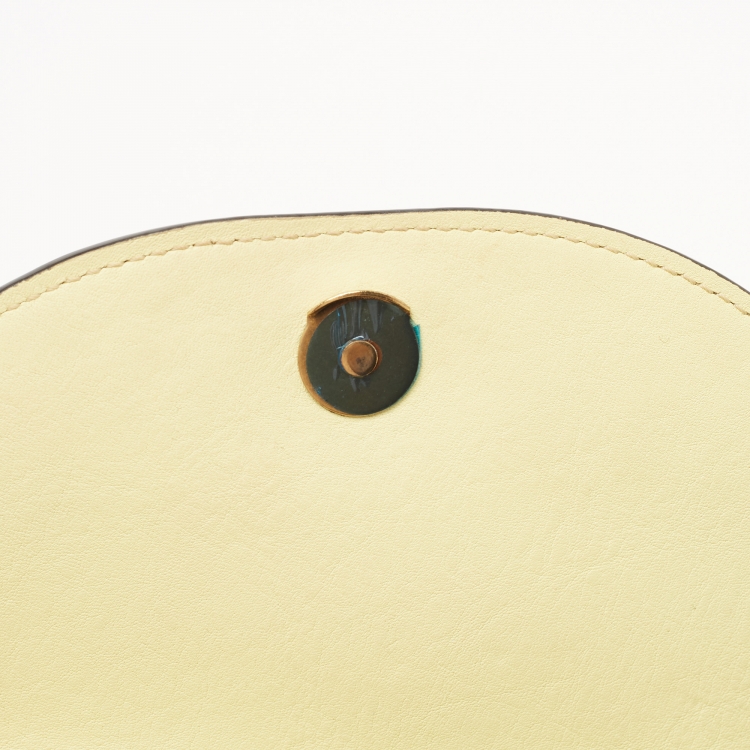 Pre Owned Chloe Yellow Leather Small Nile Bracelet Minaudiere Crossbody Bag