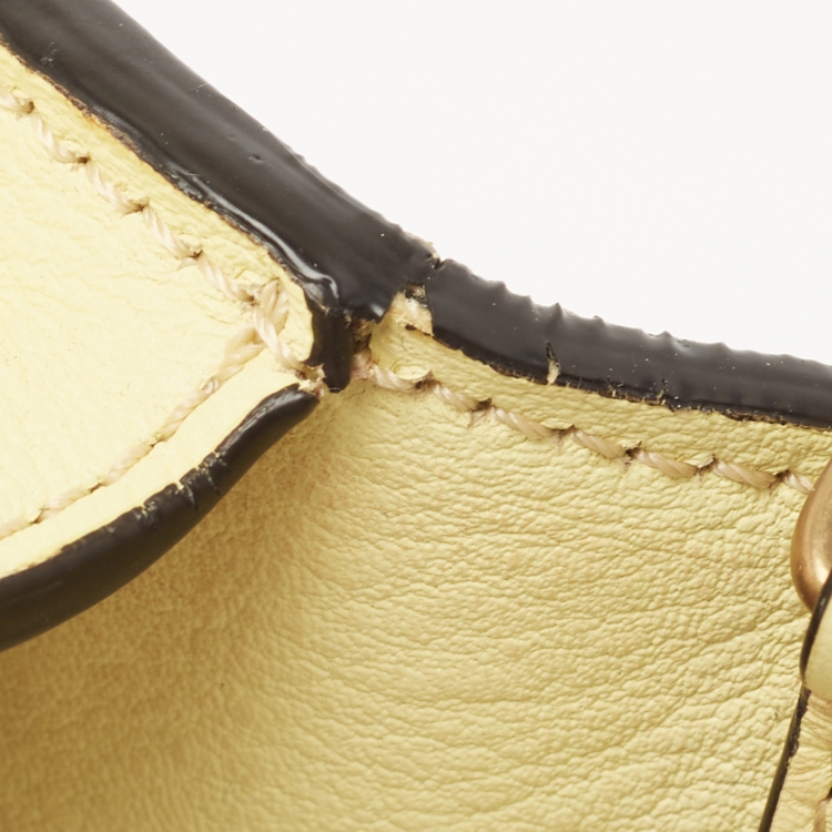 Pre Owned Chloe Yellow Leather Small Nile Bracelet Minaudiere Crossbody Bag