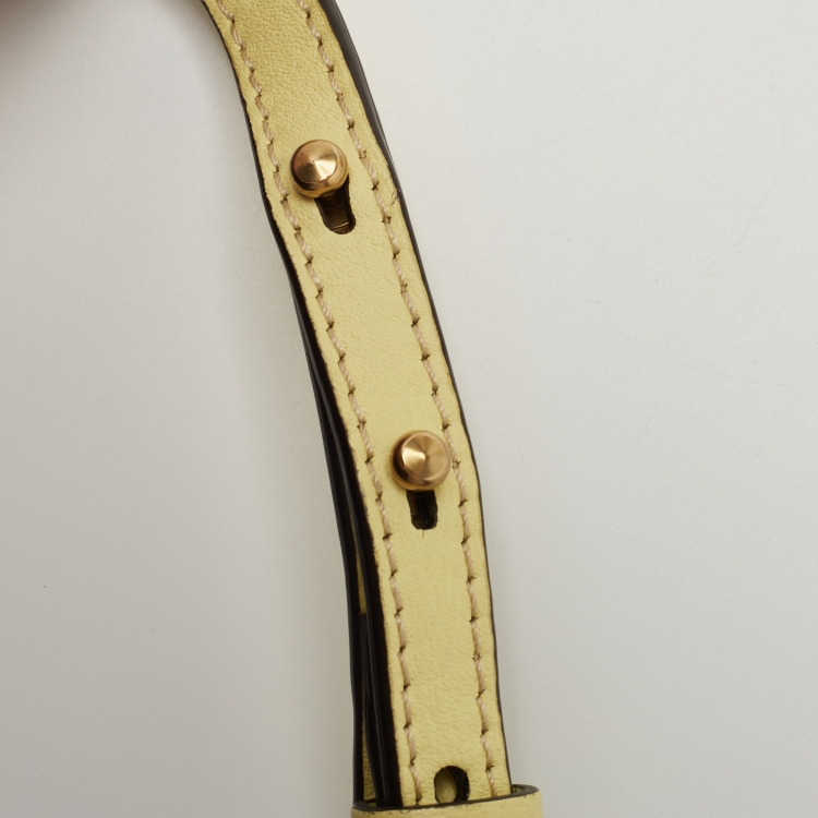 Pre Owned Chloe Yellow Leather Small Nile Bracelet Minaudiere Crossbody Bag