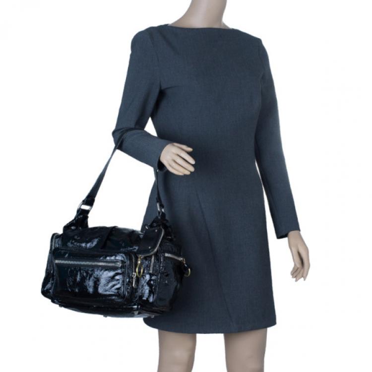 Pre Owned Chloe Black Patent Leather Ada Tote