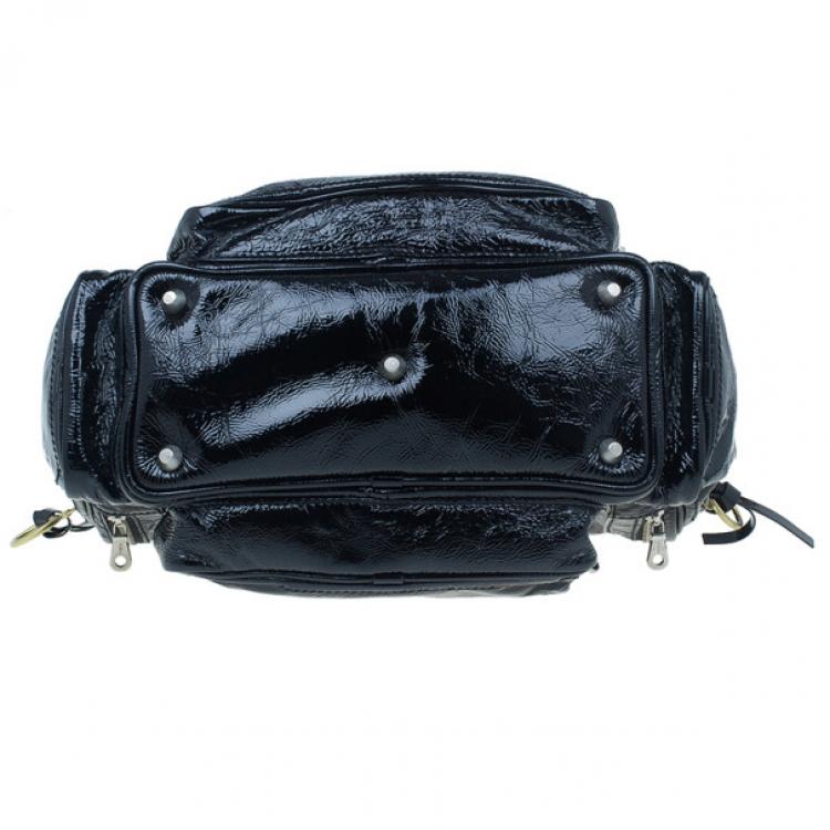 Pre Owned Chloe Black Patent Leather Ada Tote