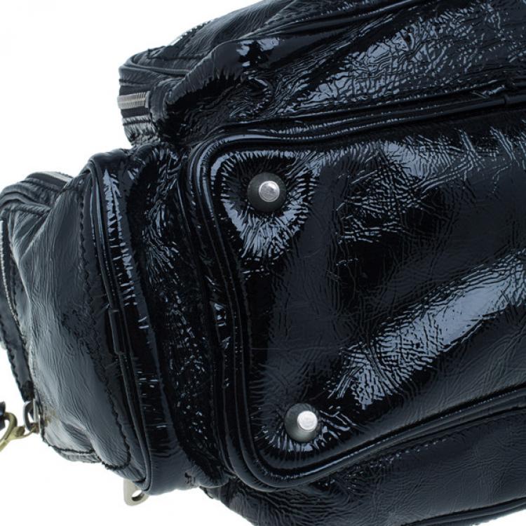 Pre Owned Chloe Black Patent Leather Ada Tote