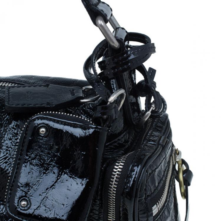 Pre Owned Chloe Black Patent Leather Ada Tote