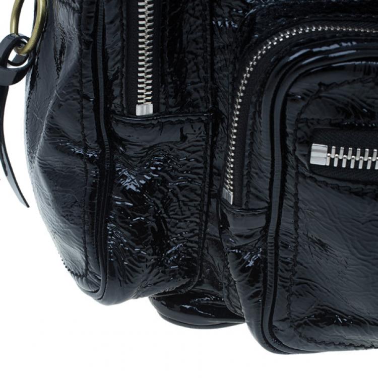 Pre Owned Chloe Black Patent Leather Ada Tote