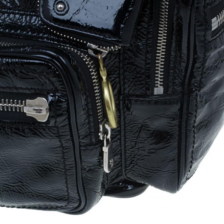 Pre Owned Chloe Black Patent Leather Ada Tote