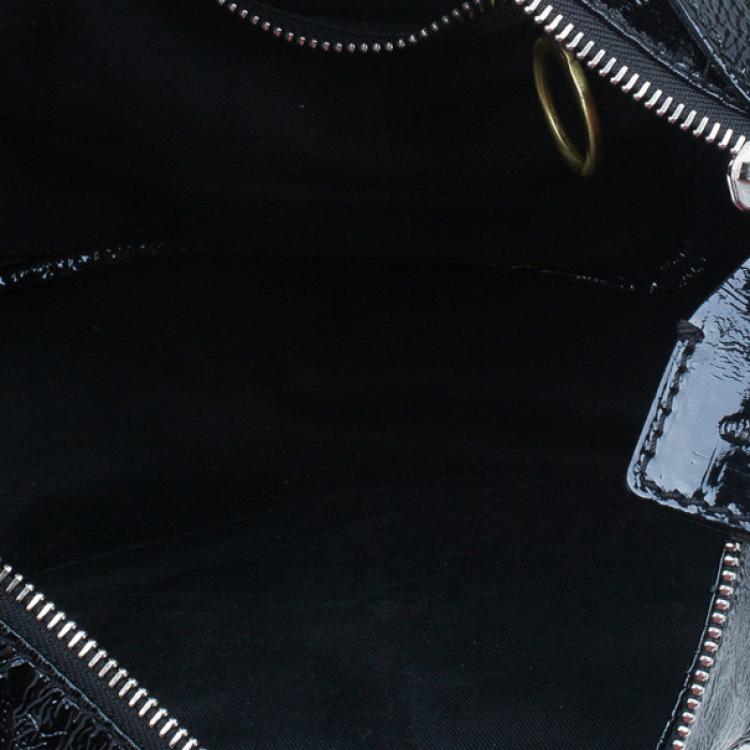 Pre Owned Chloe Black Patent Leather Ada Tote