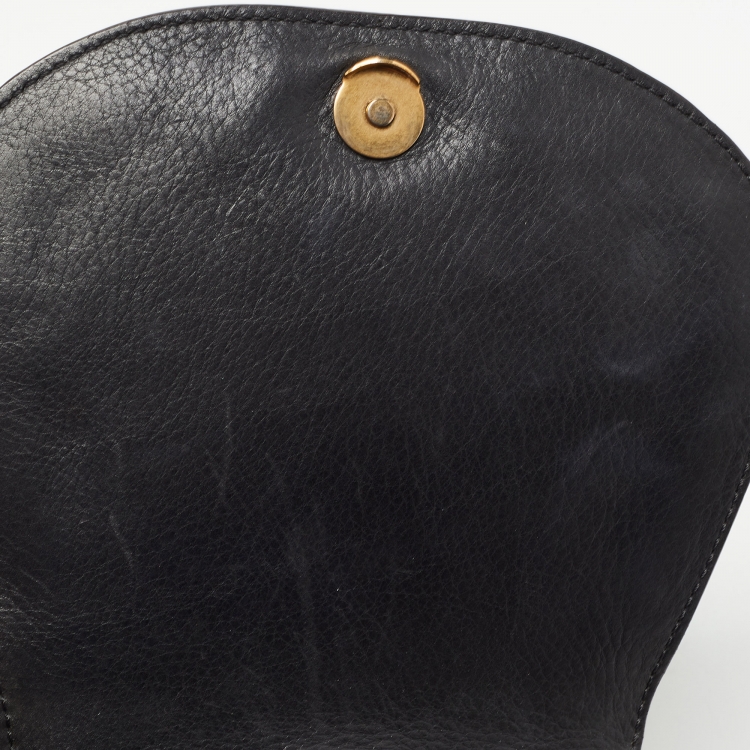 Pre Owned Chloe Black Leather Small Nile Bracelet Shoulder Bag