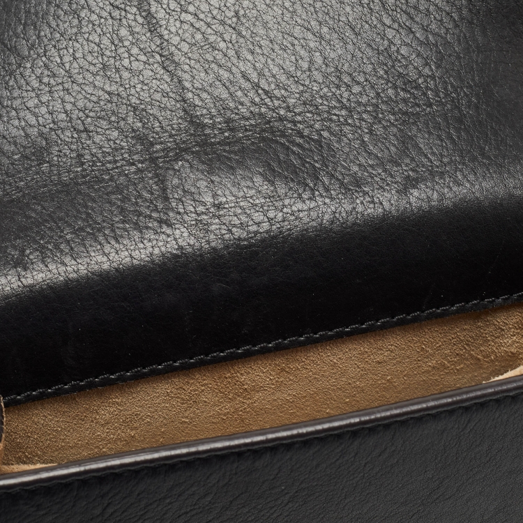 Pre Owned Chloe Black Leather Small Nile Bracelet Shoulder Bag