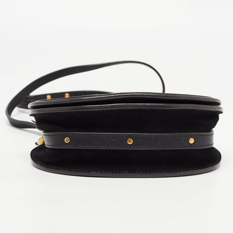 Pre Owned Chloe Black Leather Small Nile Bracelet Shoulder Bag